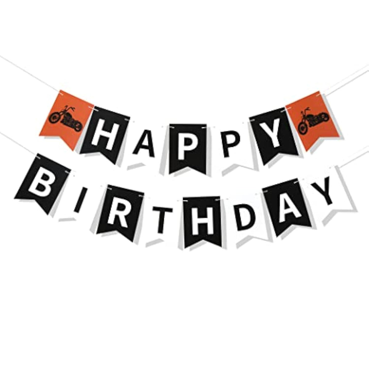 Motorcycle Birthday Banner Harley Inspired Party Decoration