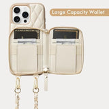 Compatible With Iphone 16 Pro Max Case Wallet With Card Holder, Rfid Blocking Wrist Strap Crossbody Phone Cover For Women For Iphone 16 Pro Max 6.9" Beige