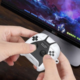 AirPods 4 Case Cover with Cleaner Kit, 3D Game Controller Design Silicone Protective Case for AirPods 4th Generation 2024 (White/Black)