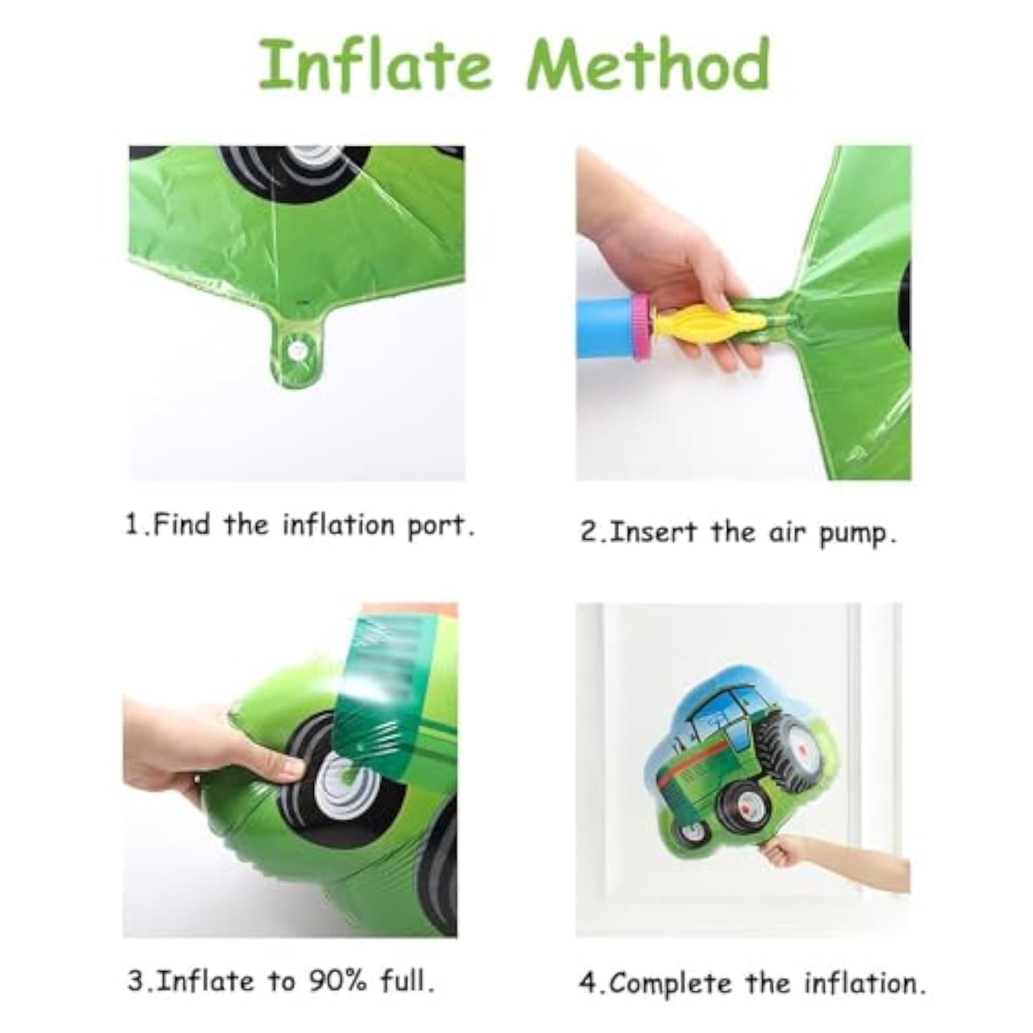 Farm Balloon Arch Kit: Tractor Party Decor - Green, Black, Yellow