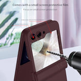For Samsung Galaxy Z Flip 5 Case, Hinge Protection, Built-In Screen Protector, Wireless Charging, Shockproof, Anti Scratch Slim Phone Protective Cover For Galaxy Z Flip 5, 2023 Wine