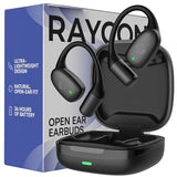 Essential Open Ear Earbuds Open Ear Headphones, Earbuds Wireless Bluetooth, Sweat & Water-Resistant Earphones, Running Headphones With Ultra-Lightweight Design, 36 Hours Battery Life (Black)