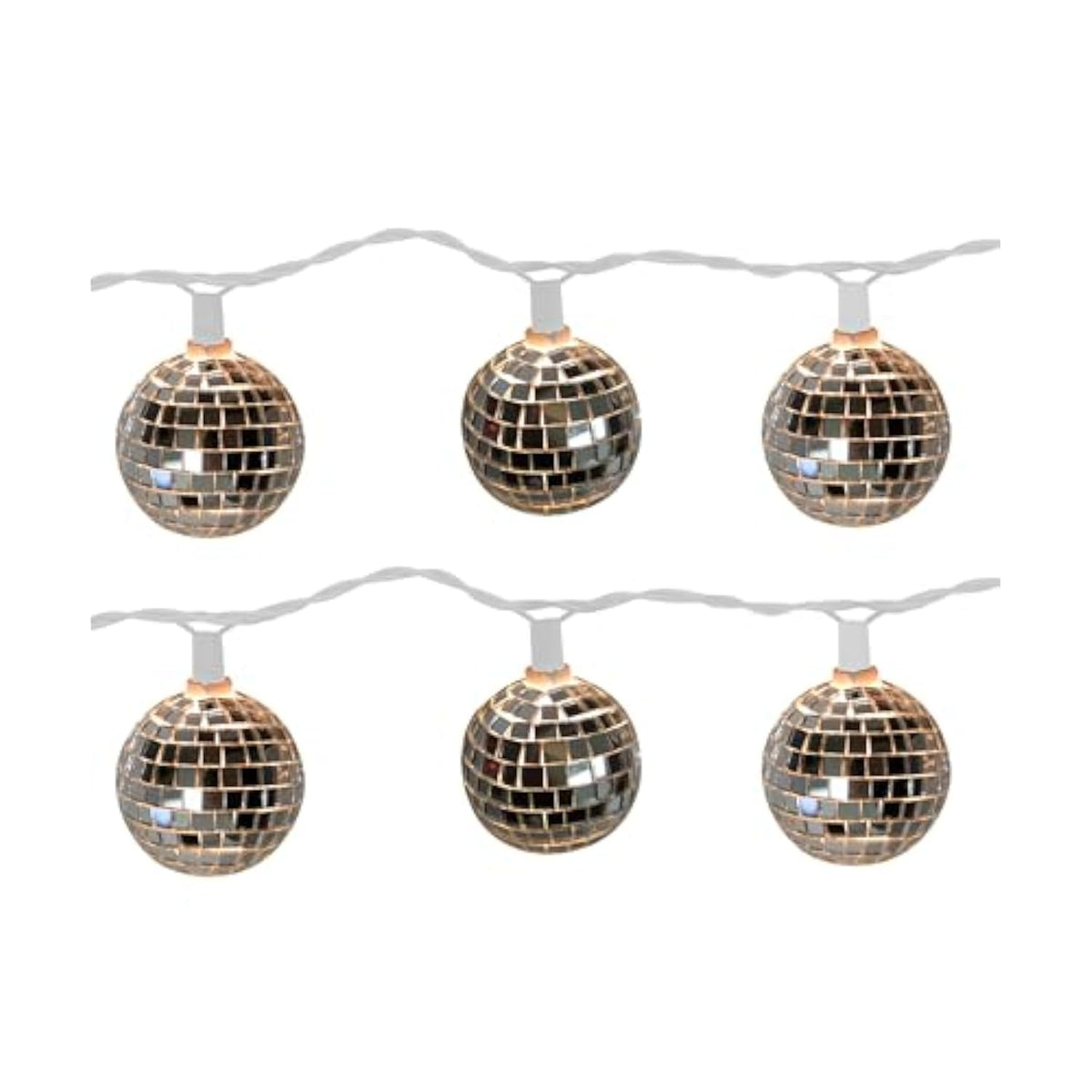11 Ft Disco Ball String Lights - Novelty Christmas Lights With 10 Count Lights For Home, Room Décor