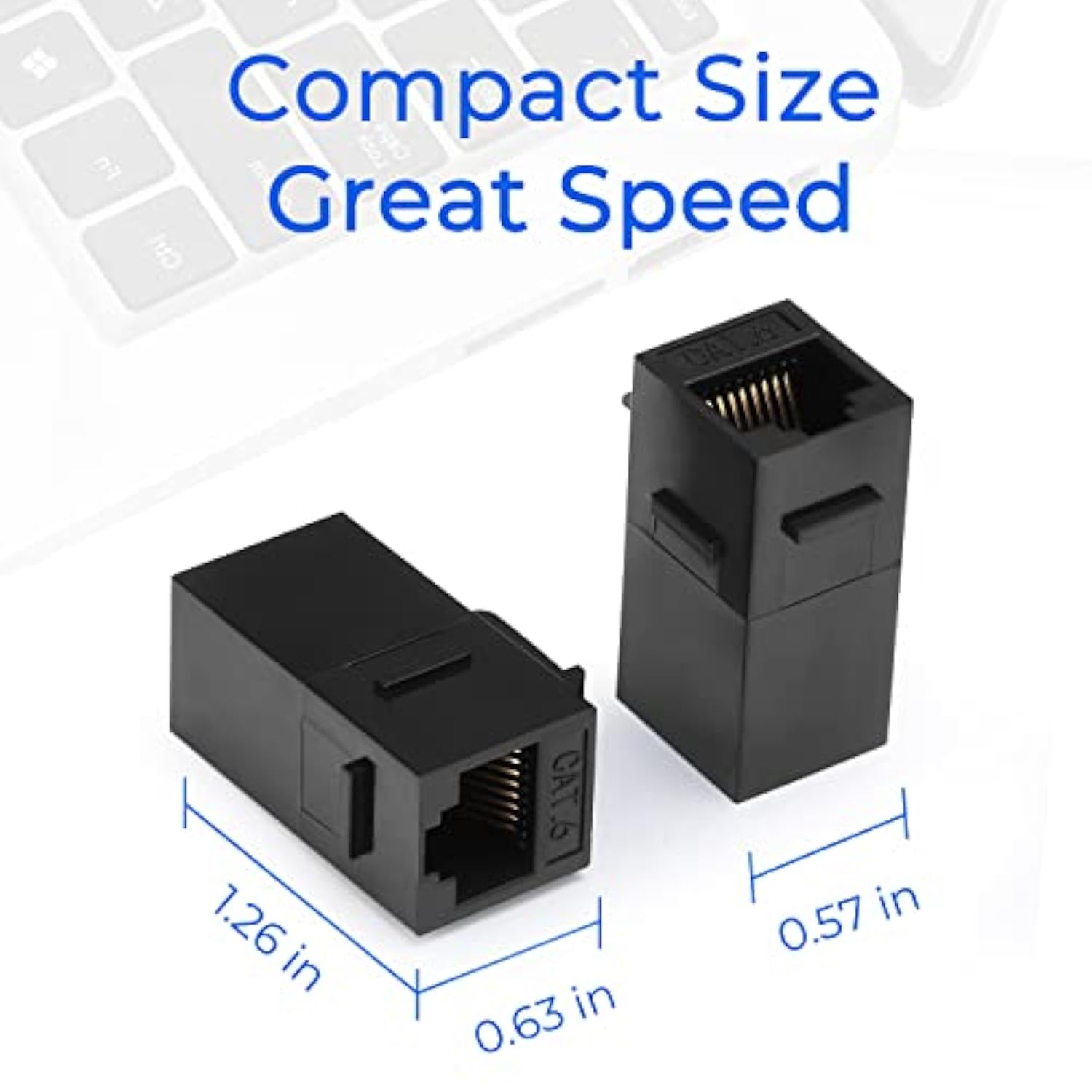 Rj45 Coupler Inline Keystone Jack, Female To Female Rj45 Keystone Coupler 25 P