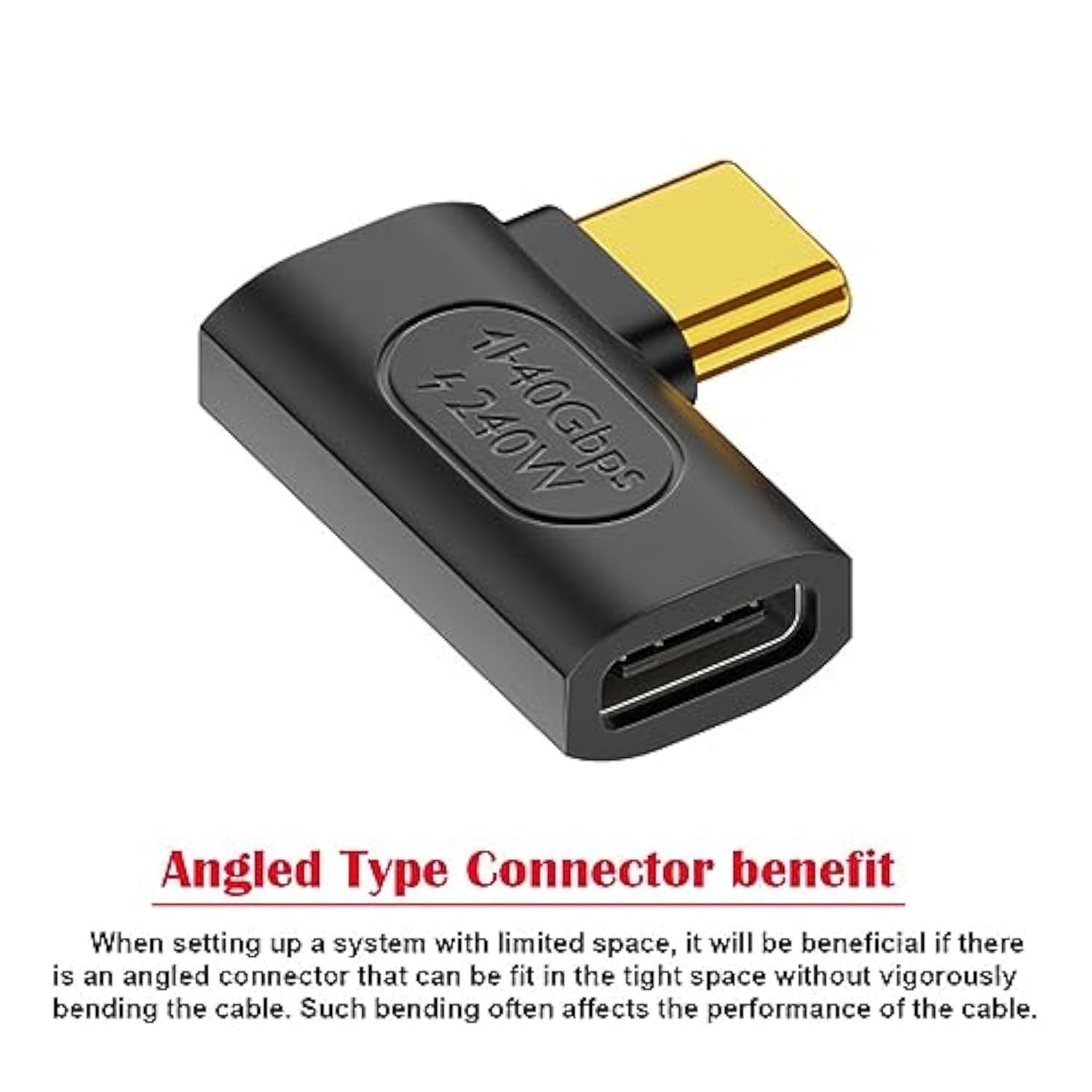 Adapter Usb4 Type C Male To Female Extension 240W Power 40Gbps Data 8K Video A