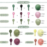 Dusty Pink Green Yellow Balloon Garland Kit for Baby Shower Birthday Fall Party