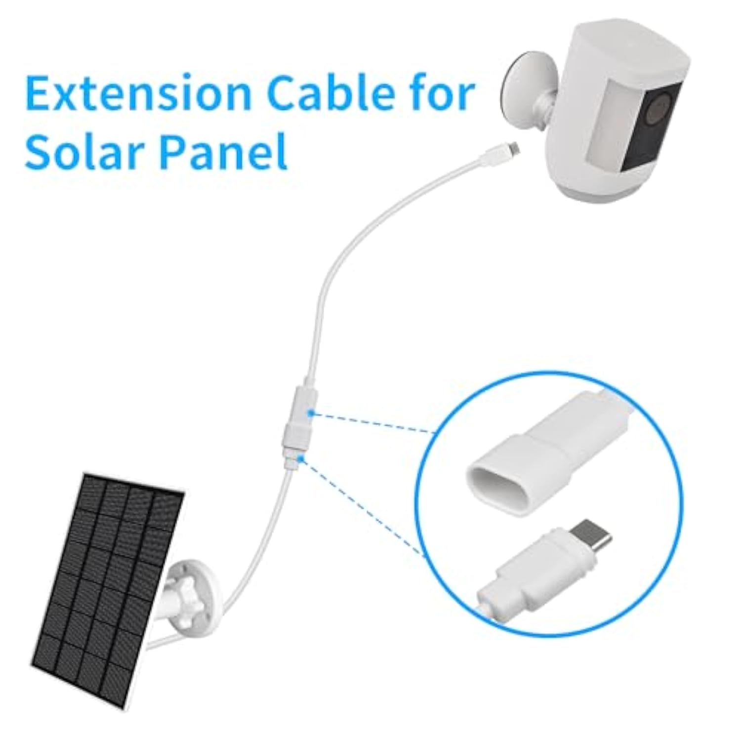 Extension Cable - 2-Pack, Compatible With Ring 2Nd Gen & Small Solar Panels