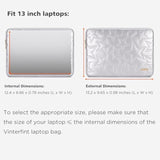 13 Inch Laptop Sleeve Case For 13" Macbook Air M4/M3 2025-2018, Macbook Pro 13, 13" Latitude 5350/7320/7350, 13.4" Dell Xps 13, 13" Thinkpad X13 Gen / L13 Gen 5, Hp Laptop Bag Cover, Silver