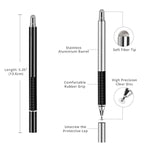 Capacitive Stylus Pen (4 Pack), Universal Stylist Pens 2 In 1 Precision Series Fine Point Disc Touch Screen For Iphone/Ipad/Android/Tablet And All Screens