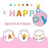 Happy Birthday Banner | Felt Birthday Banner | Rainbow Happy Birthday Sign For Birthday Backdrop For Bday Party Decoration