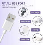2 Pack Vibrator Charger USB to DC 2.5mm Fast Charging Cable Wand Adult Toys Replacement Dildo Charger Cord Compatible with 2.5mm DC Port Vibrators