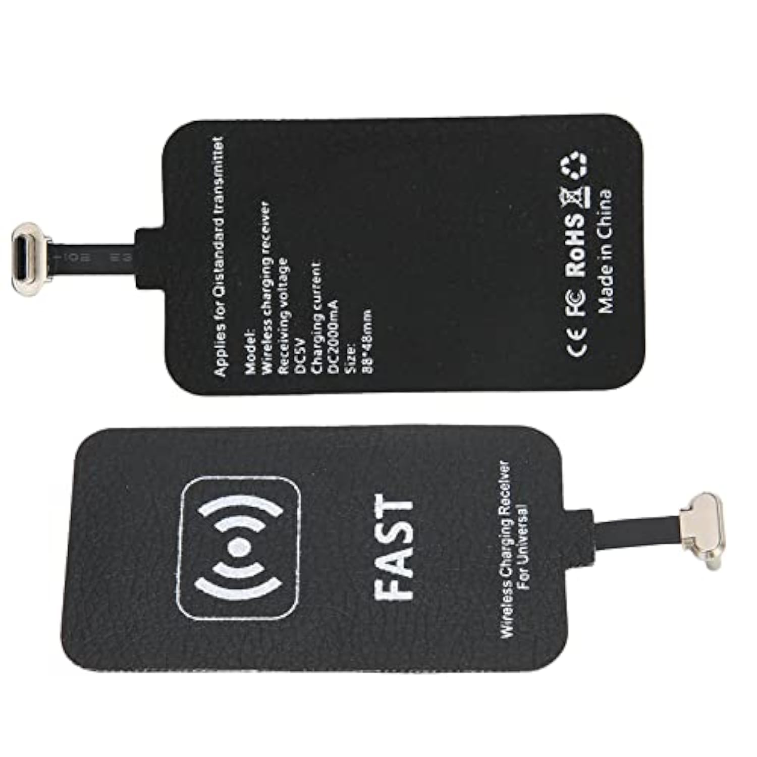 10W Fast Wireless Charging Receiver, 5V/2A Type C Wireless Charging Receiver - Charger Receiver Chip For Mobile Phones With Usb-C