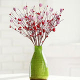 6 Pack Valentines Day Picks 17 Inch Valentines Floral Picks Valentine Berry Stems Heart Berry Stems With Pink Red Heart Berries For Valentine’S Day Gifts Vase Table Decor