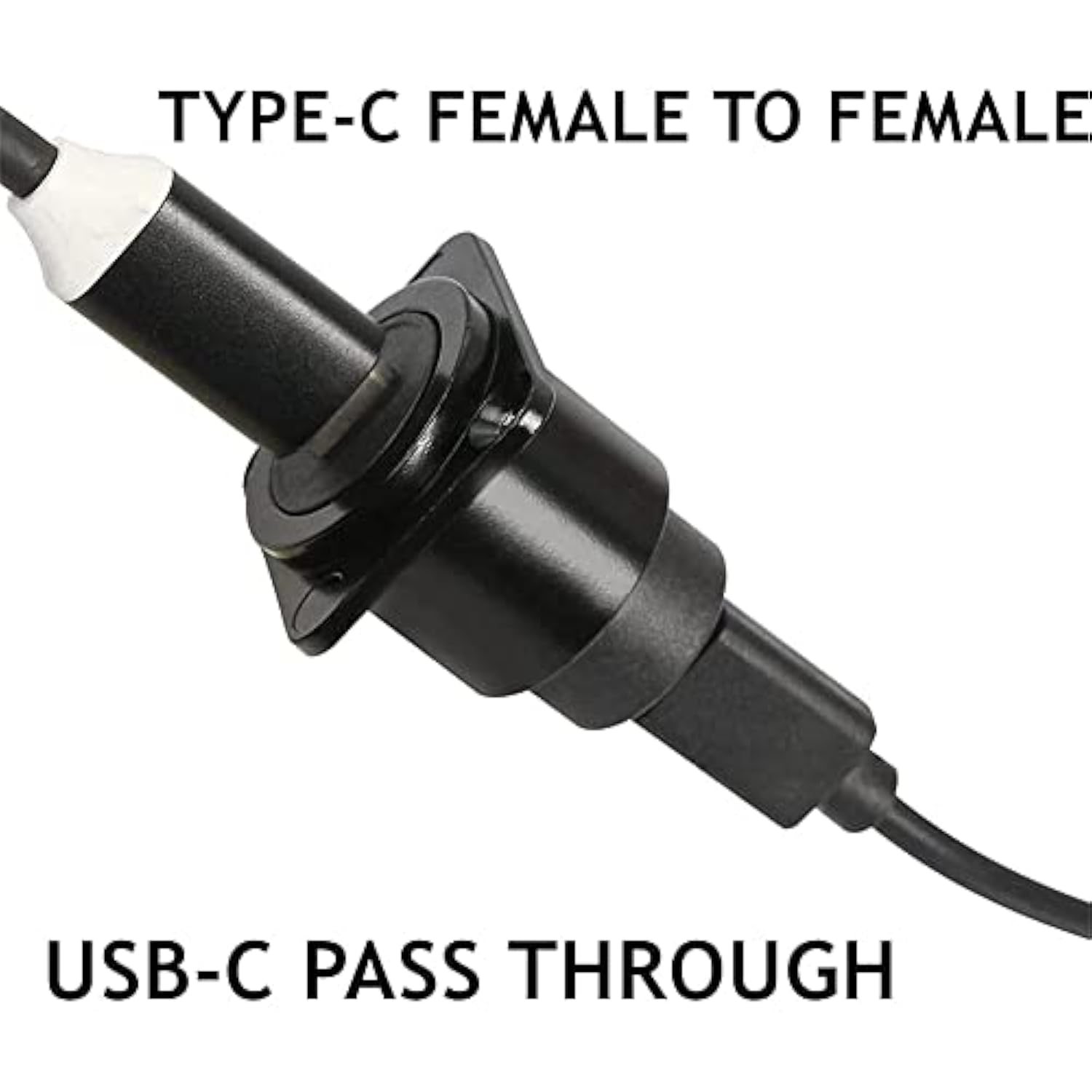2Pcs Usb 3.1 Type C Panel Mount Coupler, D-Type Module Usb C Pass Through Conn
