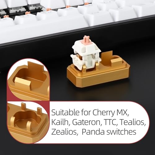 Runjrx Switch Opener, Mechanical Keyboard Switch Opener For Cherry Mx Akko Ttc Kailh Panda Switches (Gold)