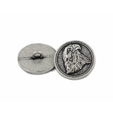 12 Pieces American Eagle Metal Shank Buttons. 23Mm (7/8 Inch) (Antique
