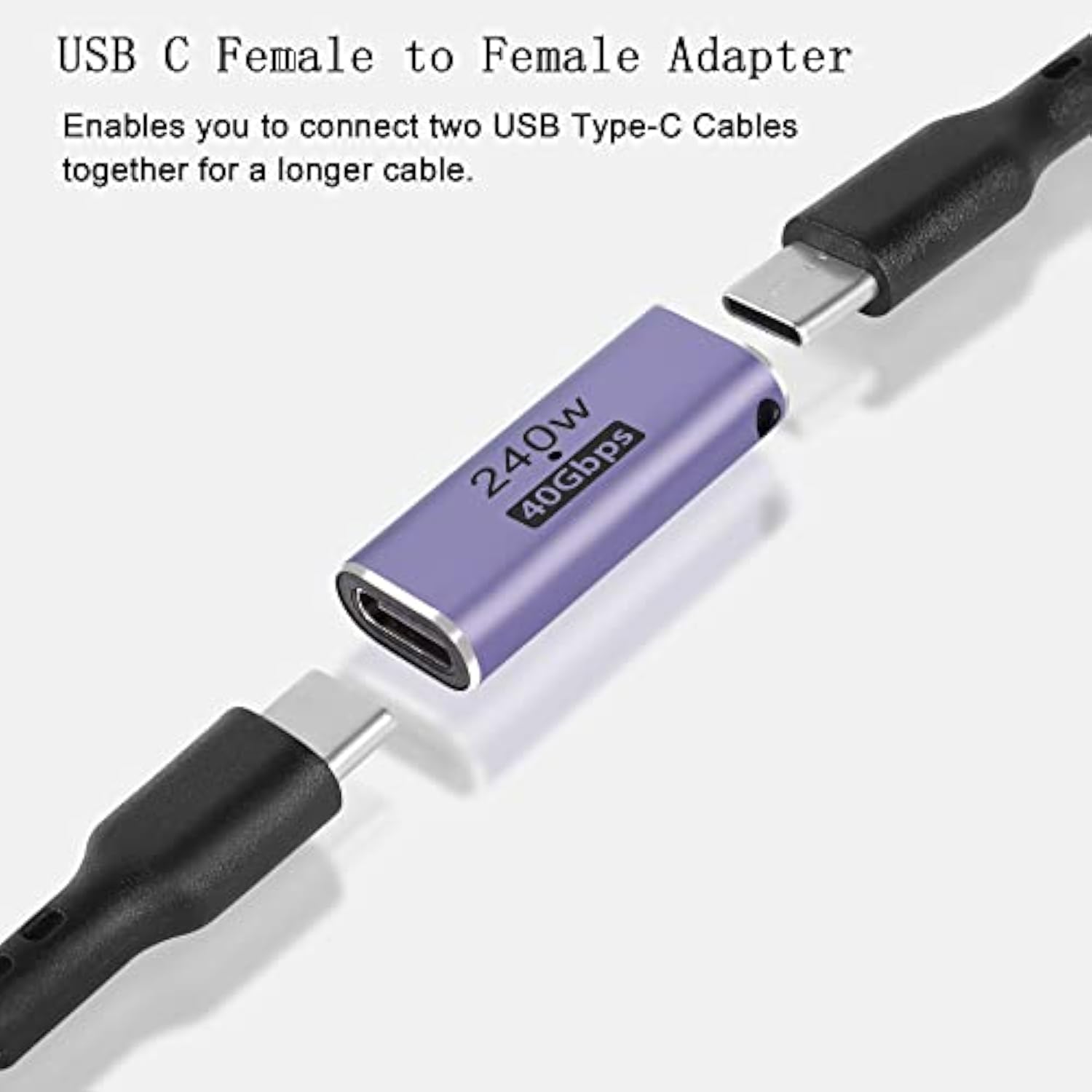 240W 40Gbps Usb4.0 C Female To Female Adapter Coupler Type C 4.0 Female Connec