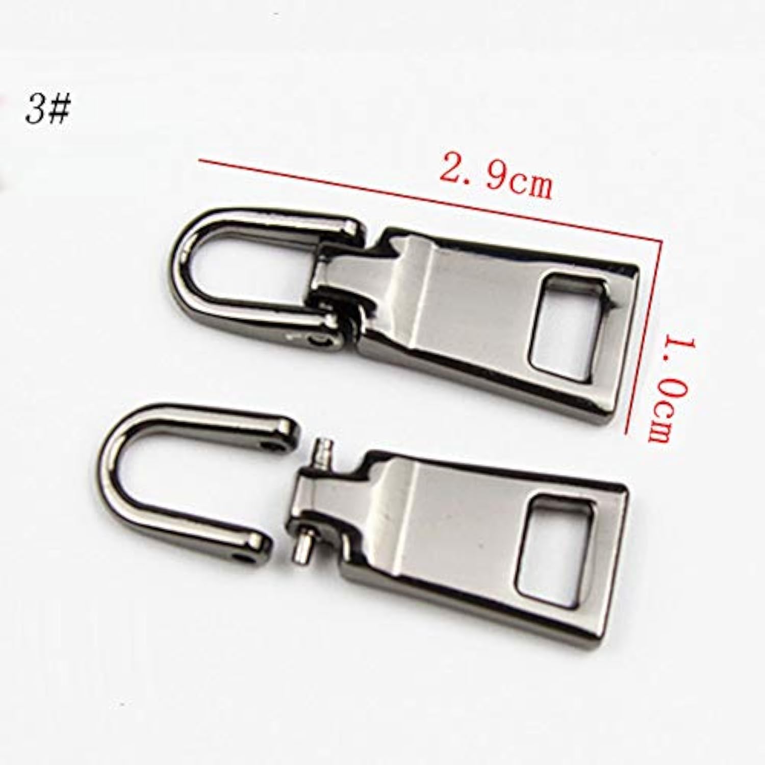 12 Pieces Zipper Head Luggage Accessories Replacement Metal Zipper Pul