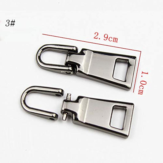 12 Pieces Zipper Head Luggage Accessories Replacement Metal Zipper Pul