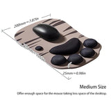 Mouse Pad Cat Paw, Ergonomic Mouse Pad, Mouse Mat With Wrist Support, Silicone Gel Mouse Pad, Cute Mouse Pad, Kawaii Mouse Pad, For Home/Office/Gaming, Mouse Mat Grey & Black