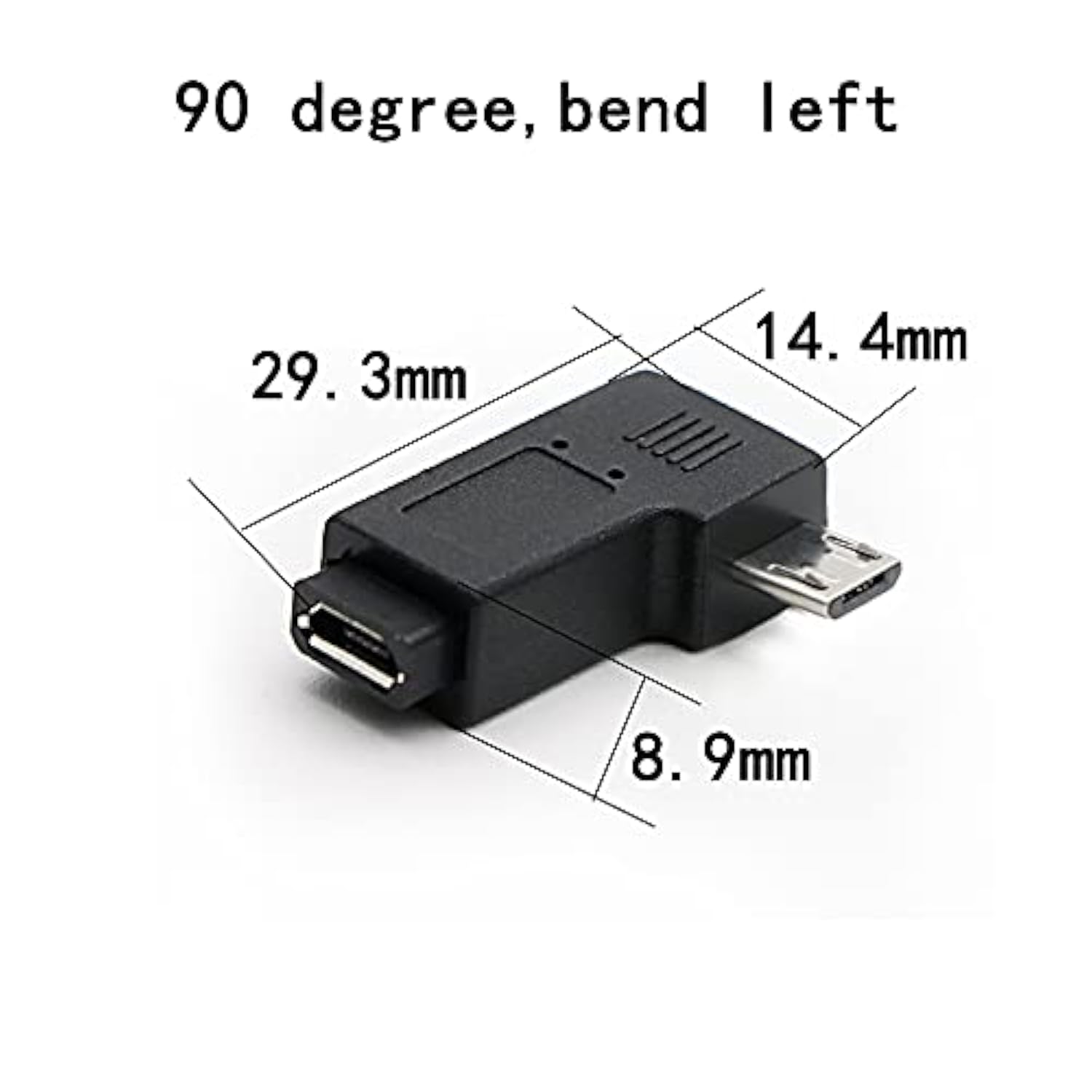 Micro Usb To Micro Usb Adapter,90 Degree Left & Right Angled Android Connector