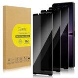 3 Pack Privacy Screen Protector For Sony Xperia 1 ?/ Sony Xperia 1?[Anti-Spy Tempered Glass], Ultra Hd, Anti-Scratch, Bubble-Free, Easy Install 9H Protective Glass For Xperia 1 ?/ Xperia 1?