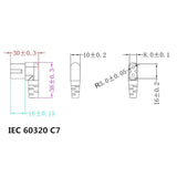 12Ft Tv Power Cord Right Angle - [Ul] Non Polarized L Shaped 2 Prong Nema1 15P To Iec C7 90 Deg Replacement For Sony Playstation Ps5 Xbox Series S X Figure 8 Lg Samsung Tv Power Cable - White
