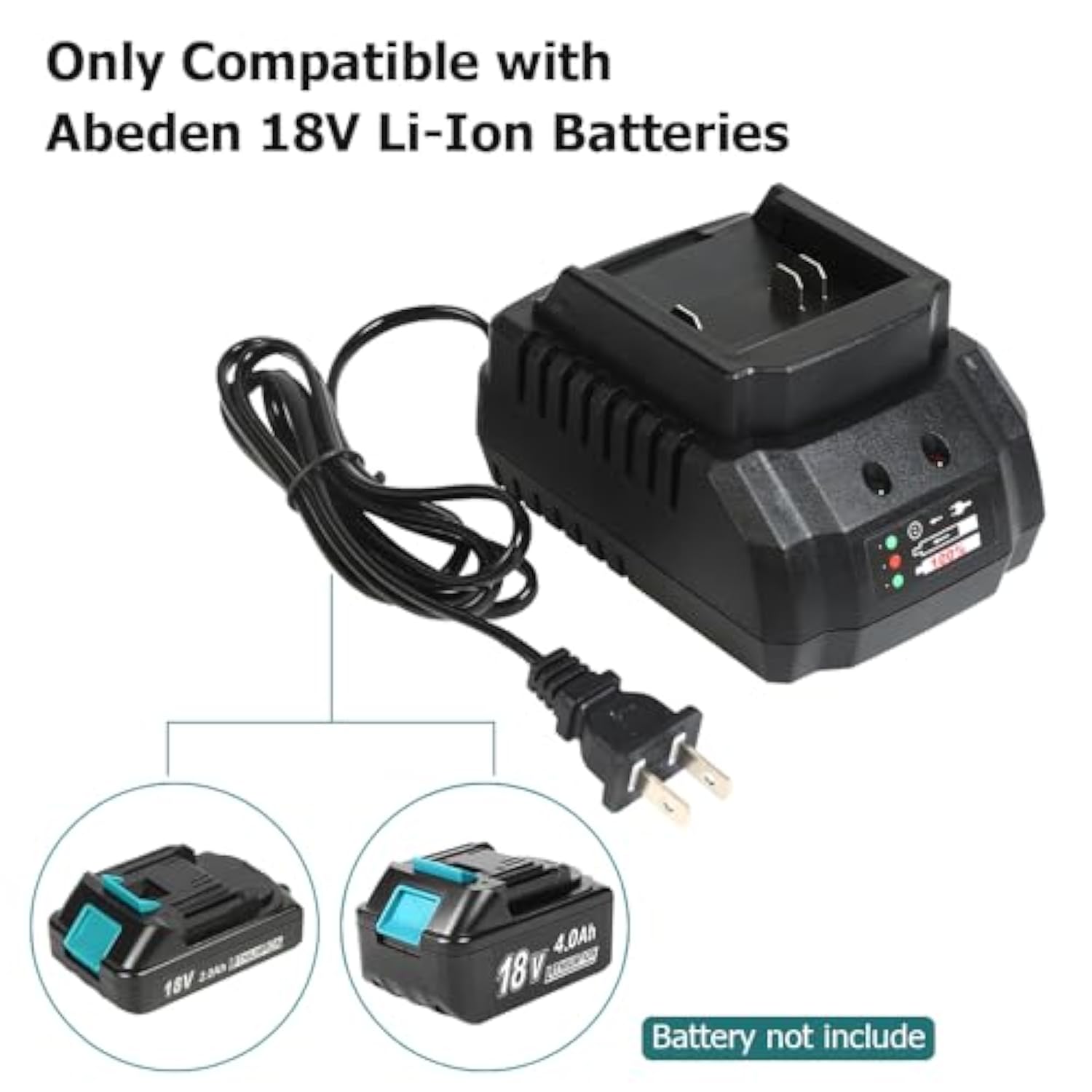 Battery Charger Only Compatible With 18V Li-Ion Batteries,Not Compatible With Other Brand 18V Battery