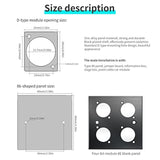 Usb 3.0 Socket Dual Usb Panel Mount Solderless Connector, Usb 3.0 Female To Fe