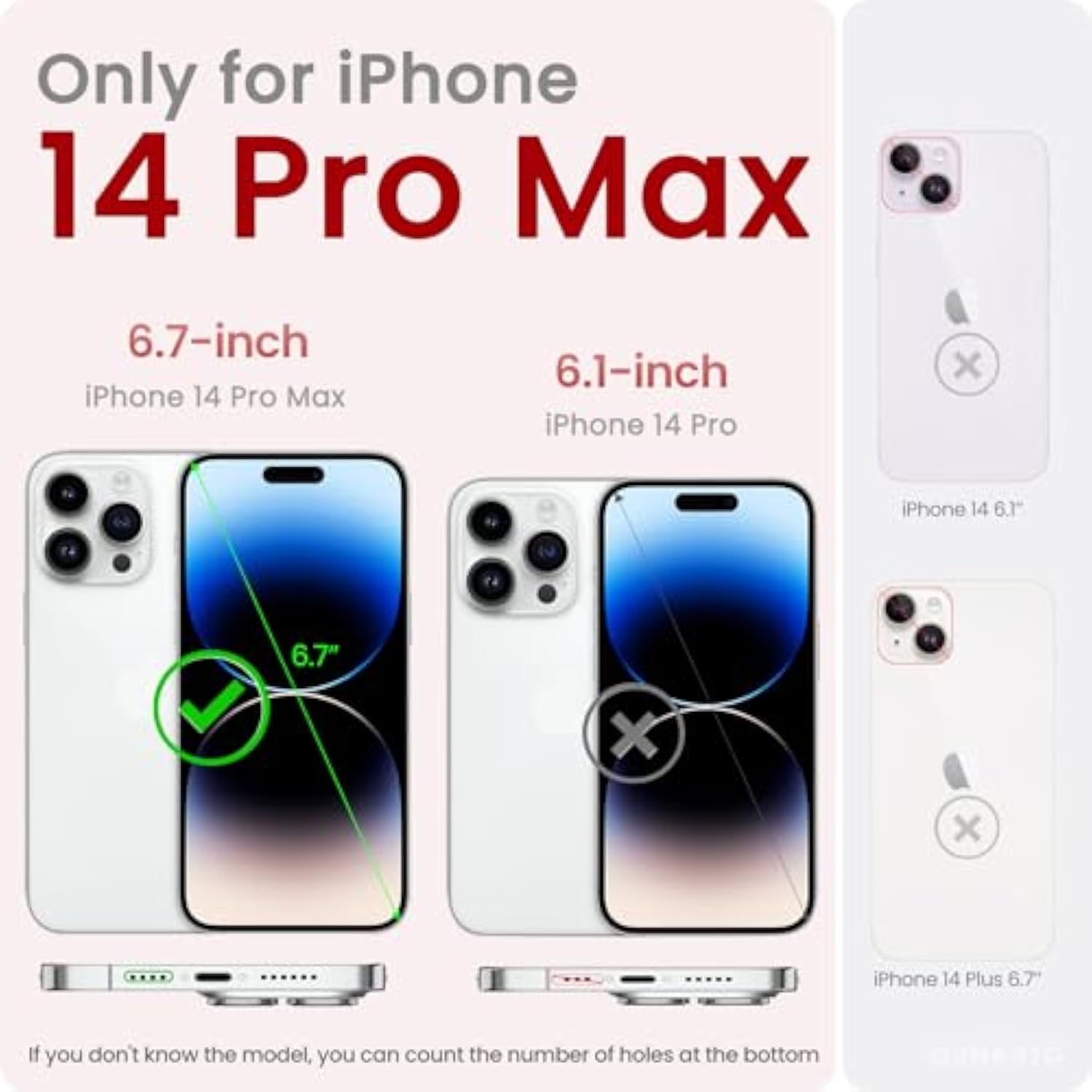 iPhone 14 Pro Max Slim Liquid Silicone Case 3-Layer Chalk Pink
