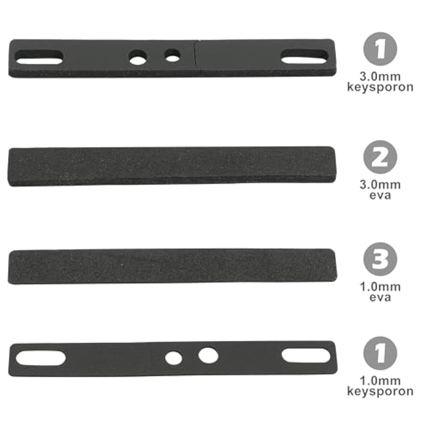 Keyboard Spacebar Foam, 4Pcs Switch Silencer Pad For 6.25U Mechanical Keyboard