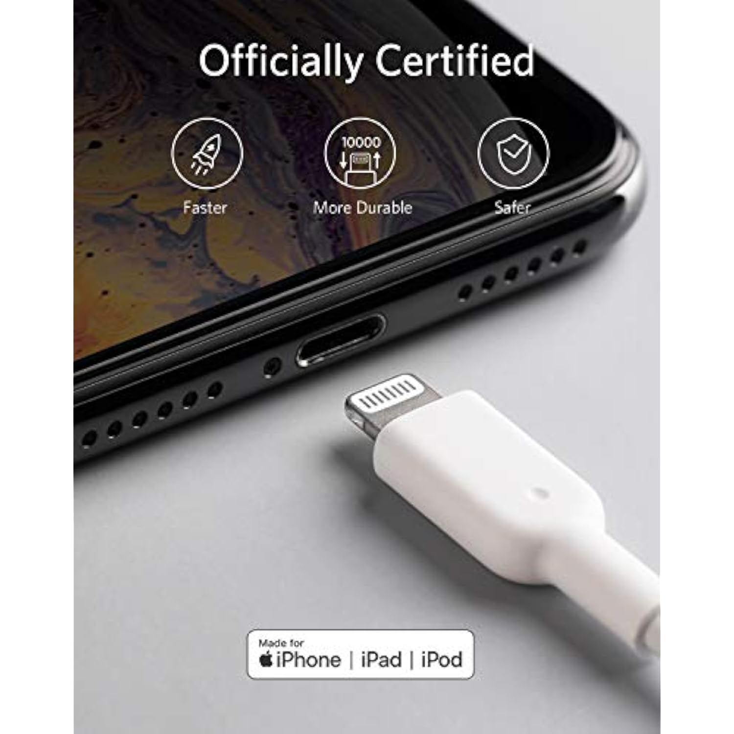 Anker Powerline II Lightning Cable, [6ft MFi Certified] USB Charging/Sync Lightning Cord Compatible with iPhone SE 11 11 Pro 11 Pro Max Xs MAX XR X 8 7 6S 6 5, iPad and More