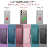 Wallet Case For Samsung Galaxy S24 Ultra, Rfid Blocking Credit Card Holder, Pu Leather Folio Flip Kickstand Protective Shockproof Cover For Galaxy S24 Ultra (Black)