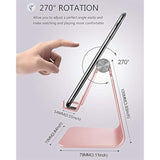 Adjustable Cell Phone Stand, Phone Stand, Cradle, Dock, Holder, Aluminum Desktop Stand Compatible With Phone 16 15 14 13 12 11 Pro Max Plus Se, Accessories Desk, All Mobile Phonesrose Gold