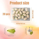20Pcs Pistachio Push Pins & Thumb Tacks For Bulletin Boards, Cork Boards, Wall Maps, Photos Wall– Cute Decorative Office Organisation, School Supplies, Home Decor, Christmas Decoration