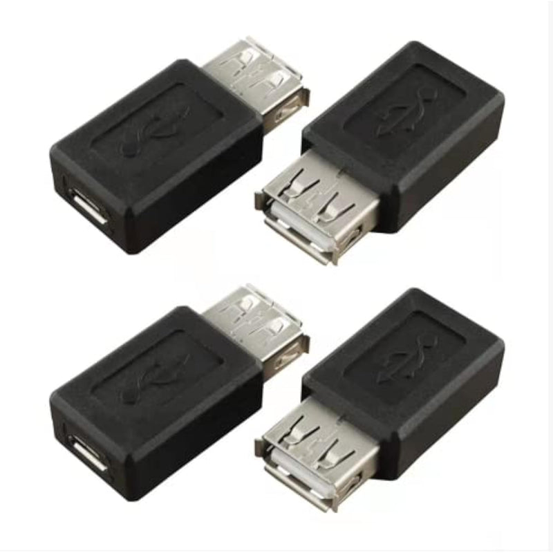 Usb A Female To Usb Micro Female Adapter 4Pcs Usb 2.0 A Female To Micro Usb B