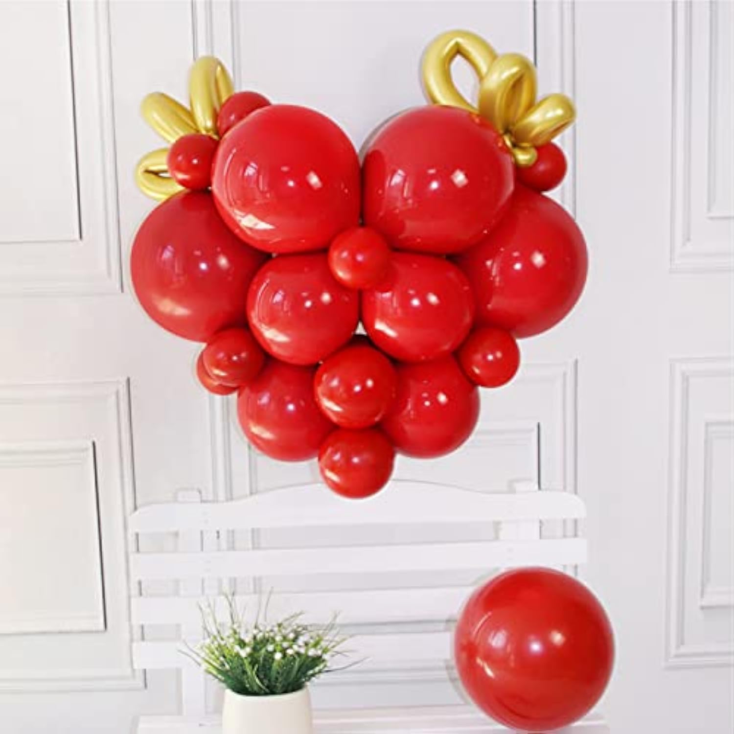 Red Balloons - 100Pcs Different Sizes 5/10/12/18 Inch Latex Balloons G