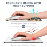 Highland Cow Pumpkin Mouse Pad Computer Mouse Pad With Wrist Support Rest Non-Slip Small Black