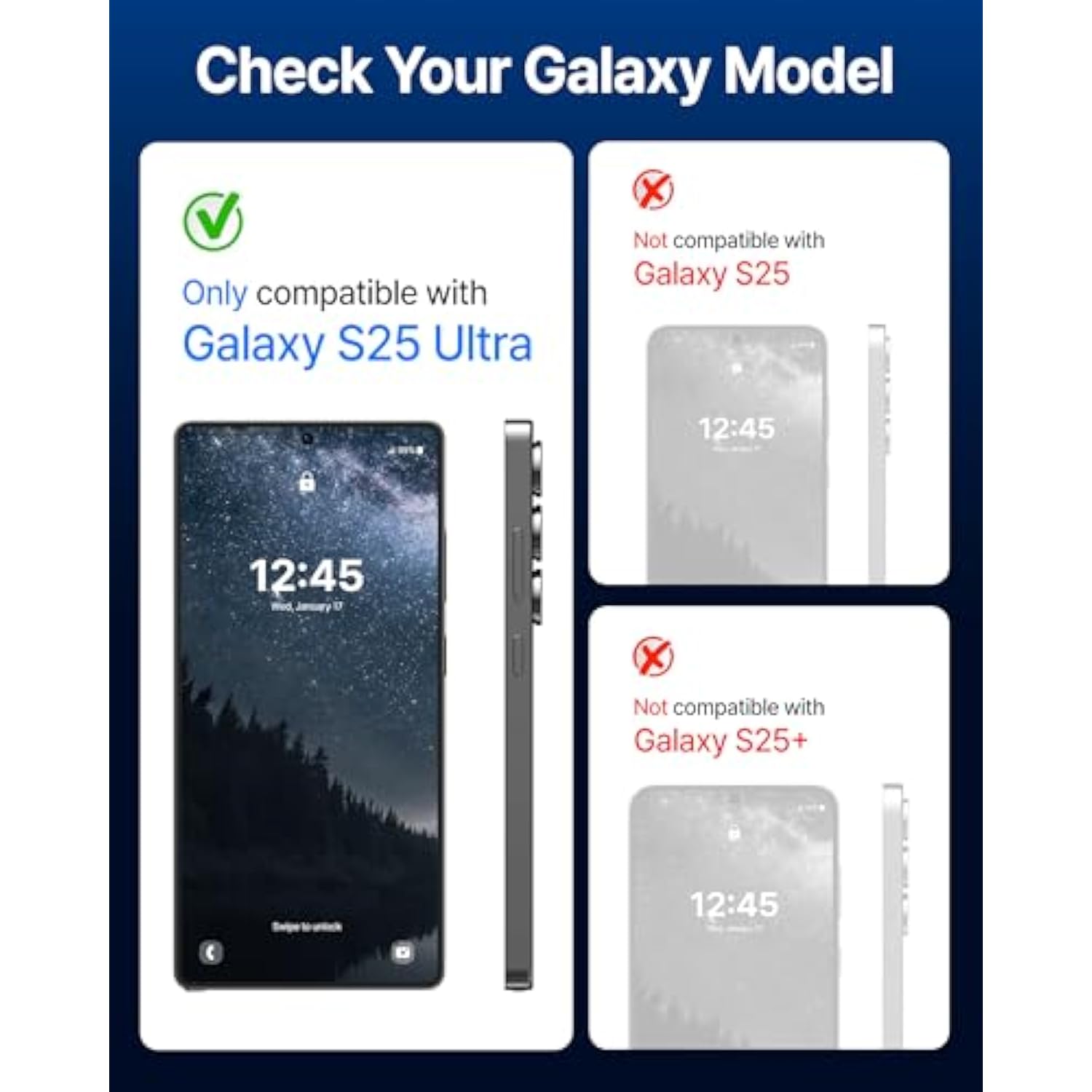 Whitestone For Samsung Galaxy S25 Ultra [Perfect Full Coverage] Tempered Glass Screen Protector With A Technical Patent [2Pack]
