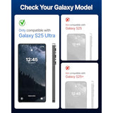 Whitestone For Samsung Galaxy S25 Ultra [Perfect Full Coverage] Tempered Glass Screen Protector With A Technical Patent [2Pack]