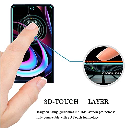 (3 Pack) Screen Protector Compatible For Motorola Moto Edge 2021 / Motorola Edge 5G Uw (6.8" Display, 2021) Screen Protector Tempered Glass,Touch Sensitive,Case Friendly, 9H Hardness