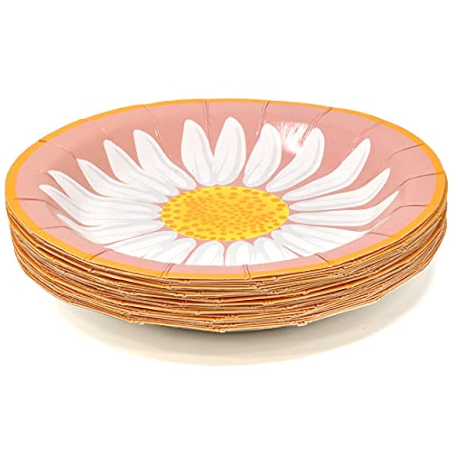 Daisy Flower Party Set - 9" & 7" Plates, Cups, Napkins for 24 Guests - Floral