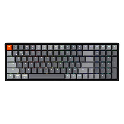 K4 Rgb Hot Swappable Mechanical Keyboard, 96% Layout Bluetooth Wireless/Usb Wired Computer Keyboard With Super Brown Switch Aluminum Frame For Mac Windows-Version 2