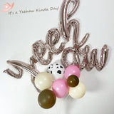 Cowgirl Balloon Arch Kit, Brown Pink Ivory White Cow Print Balloons With "Yee Haw" Letter Balloons For Redeo Themed Party Decorations, Western Balloon Garland