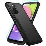 for  Galaxy A03S Case, Galaxy A03S Phone Case with HD Screen Protectorr [Military Grade Drop Tested], Double Layer Protective Phone Case