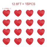 205 Ft Red Party Decorations Red Heart Backdrop Streamer Tissue Paper Love Heart Hanging Garland For Valentines Birthday Anniversary Engagement Wedding Bridal Shower Baby Shower Hen Party Supplies