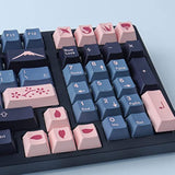 Pbt Keycaps, 134 Keys Cherry Profile Nightsakura Keycaps Dye Sublimation Japan