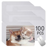 100 Pcs White Mouse Pad For Heat Transfer, Bulk Mousepad For Heat Press Printing Crafts Custom Photos Non Slip Bottom 24X20X0.2Cm