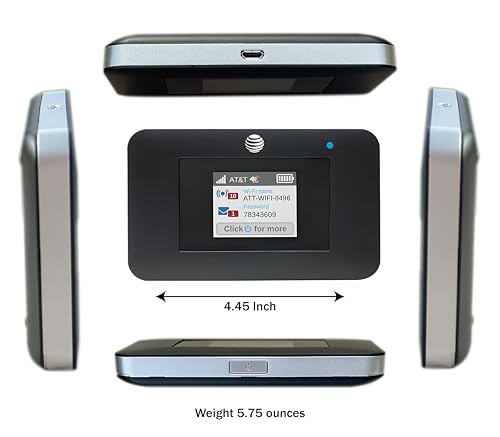 At&T Unite Express 4G Lte Mobile Hotspot, Ac797-100Nas, Aircard 797 Wi-Fi 5 Cellular Wireless Router, Lte Cat-13 Internet Speeds Up To 400Mbps, Perfect For Travel & Work, Bundle