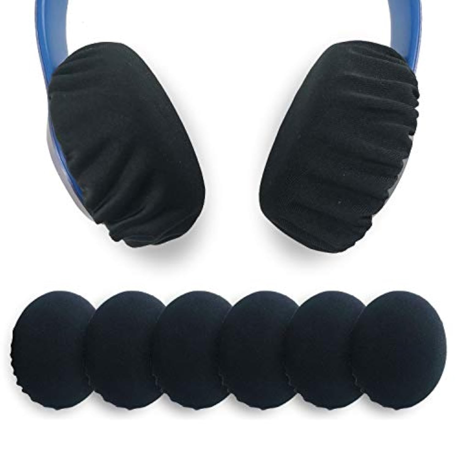 3 Pairs Stretchable Fabric Headphone Covers/Washable Sanitary Ear Pad,Earcup Earpad Covers Fit Most On Ear Headphones 8-11Cm(3.14" - 4.33") Earpads